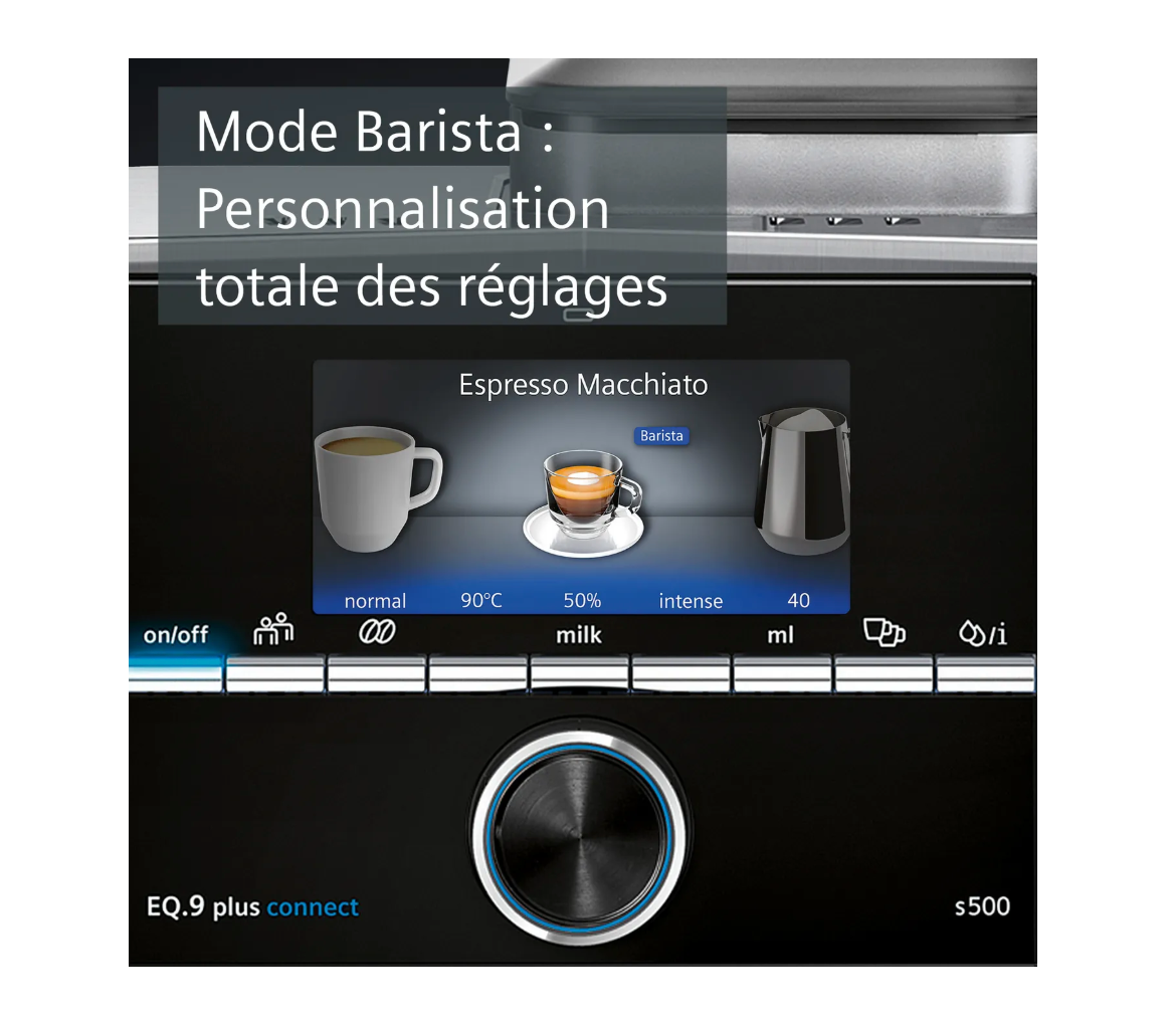 Machine à café tout-automatique EQ.9 plus connect s500 Noir, Réservoir d'eau
