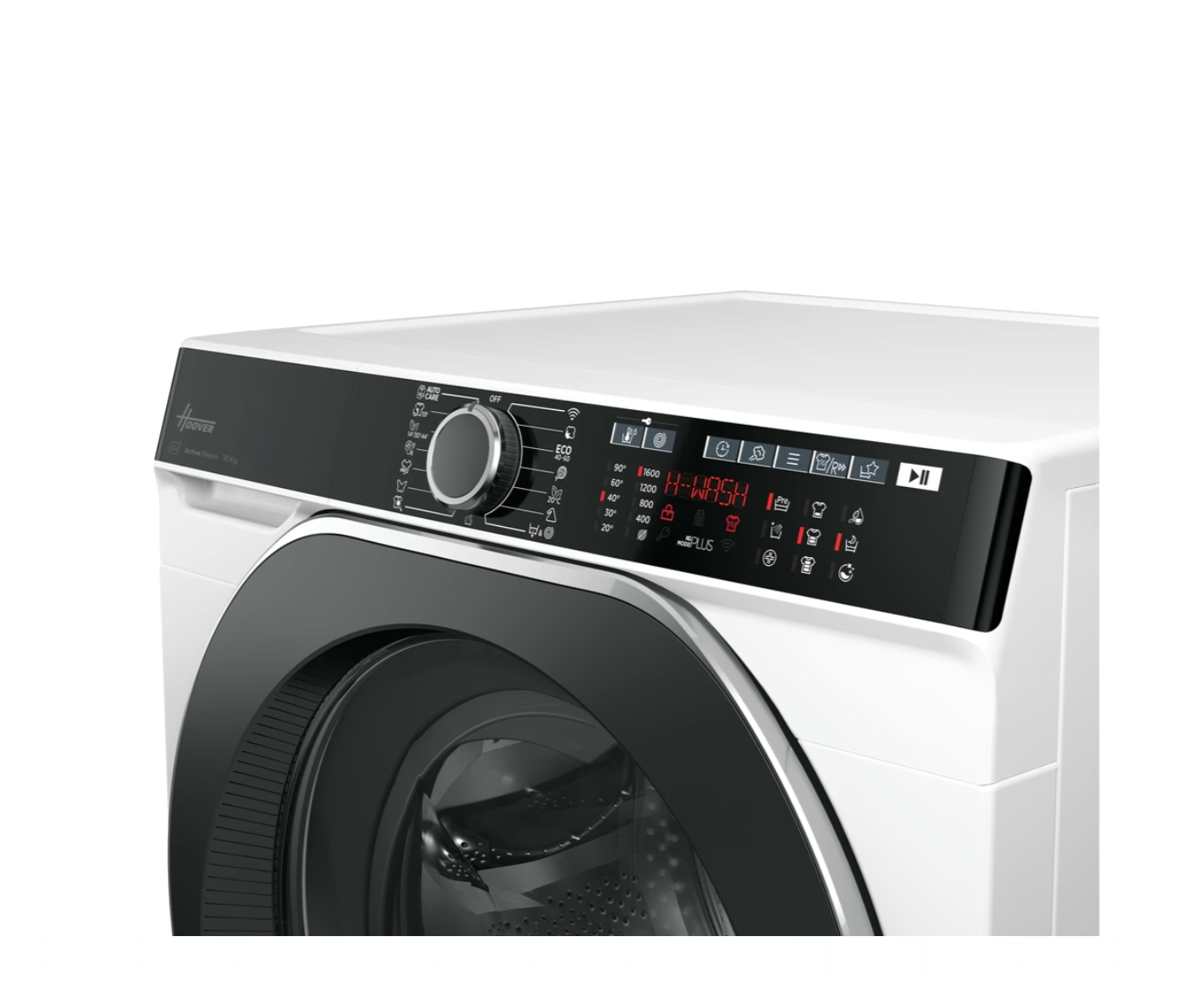 Lave-linge hublot HOOVER HWP 610AMBC/1-S - 10 kg - Induction - 1600 trs/min - Classe A - Connecté - Vapeur - Blanc