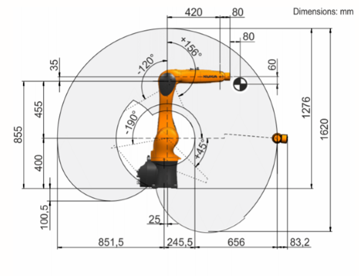 KR 10 R1100 sixx 6 axis arm robot small robot ceiling floor wall mountain compact type for high-speed moving
