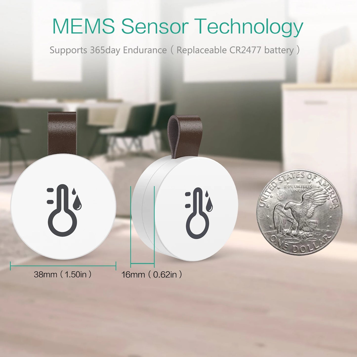 ORIA Thermometer Hygrometer Wireless Bluetooth Outdoor Thermometer Smart Home Temperature and Humidity Sensor