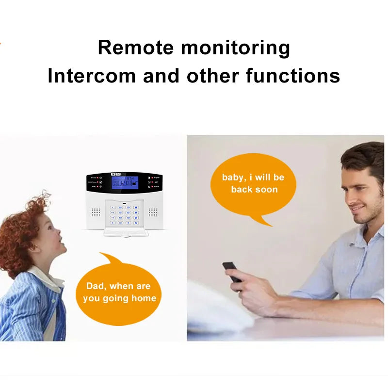 WIFI GSM Home Security Alarm System With Wireless Wired Motion Sensor Detector Burglar Alarm For Tuya APP Garden Home Alarm