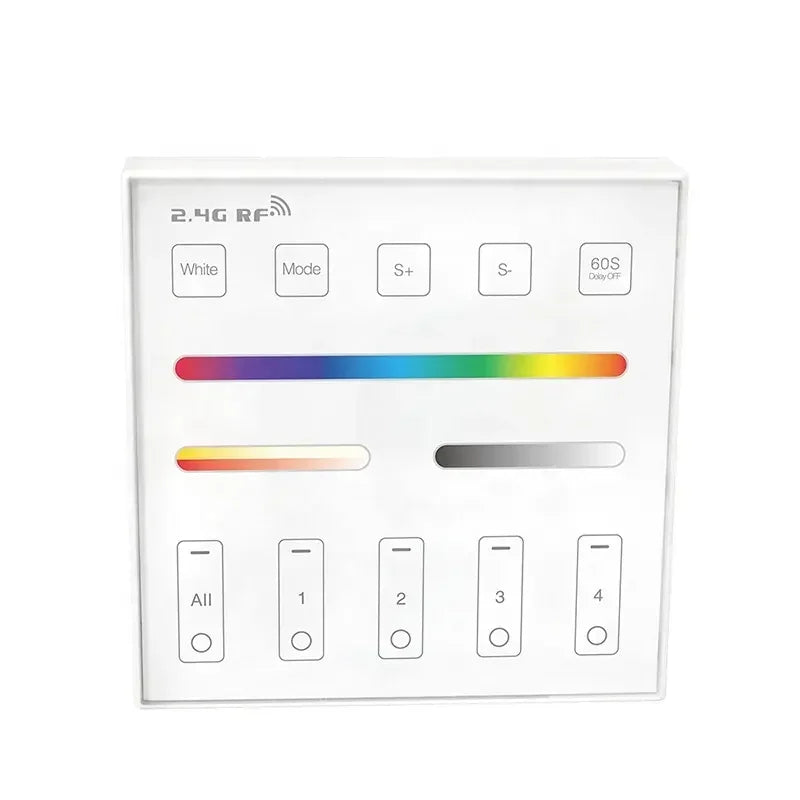 1-10PCS Smart LED Controller Tuya WiFi Alexa Google 2.4G 20KHz 4/8 Zone 5IN1 CCT RGB RGBW Dimmer RGBCCT LED Strip High Frequency