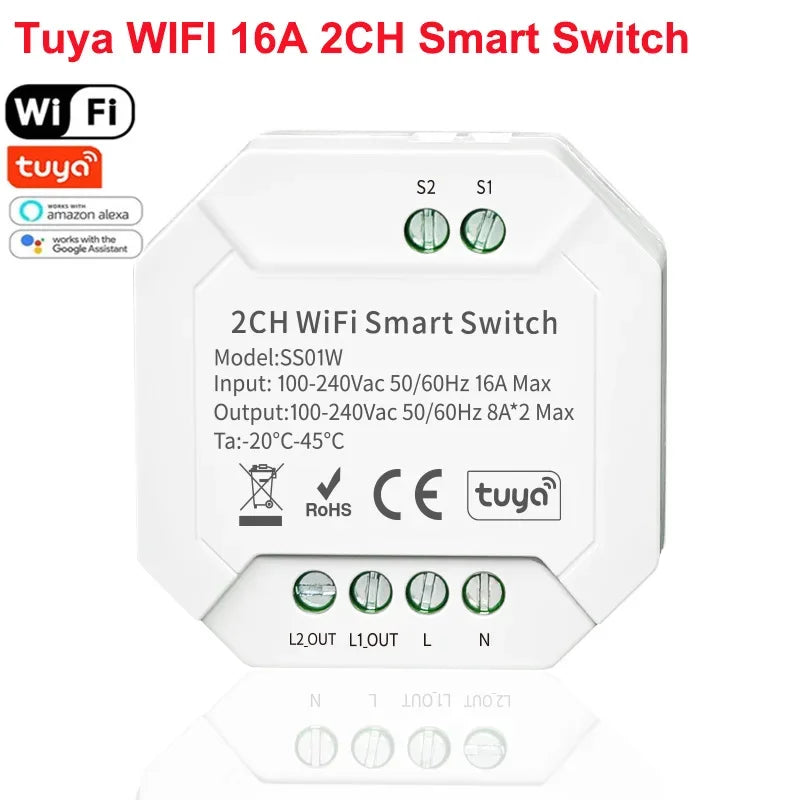 1-10PCS Smart LED Controller Tuya WiFi Alexa Google 2.4G 20KHz 4/8 Zone 5IN1 CCT RGB RGBW Dimmer RGBCCT LED Strip High Frequency