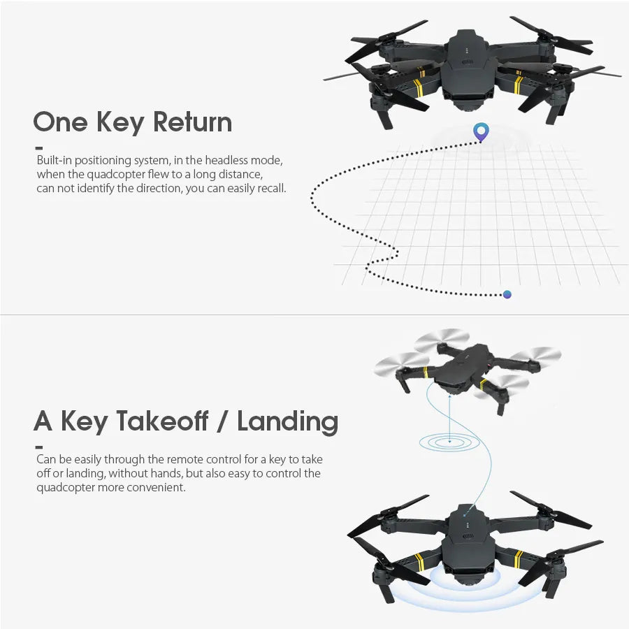 Drone WiFi HCTN Foldable Drone with Storage Bag