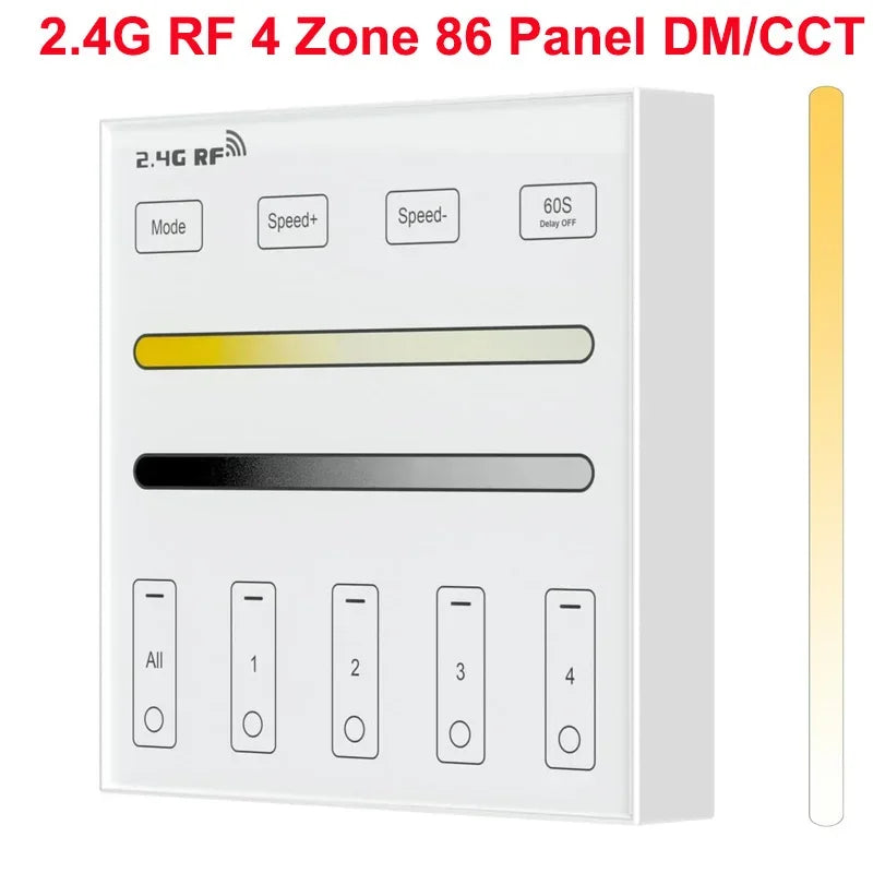 1-10PCS Smart LED Controller Tuya WiFi Alexa Google 2.4G 20KHz 4/8 Zone 5IN1 CCT RGB RGBW Dimmer RGBCCT LED Strip High Frequency