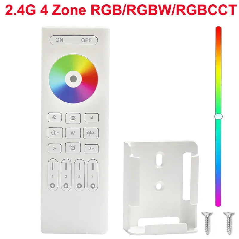 1-10PCS Smart LED Controller Tuya WiFi Alexa Google 2.4G 20KHz 4/8 Zone 5IN1 CCT RGB RGBW Dimmer RGBCCT LED Strip High Frequency