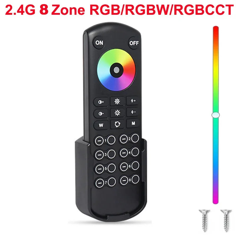 1-10PCS Smart LED Controller Tuya WiFi Alexa Google 2.4G 20KHz 4/8 Zone 5IN1 CCT RGB RGBW Dimmer RGBCCT LED Strip High Frequency