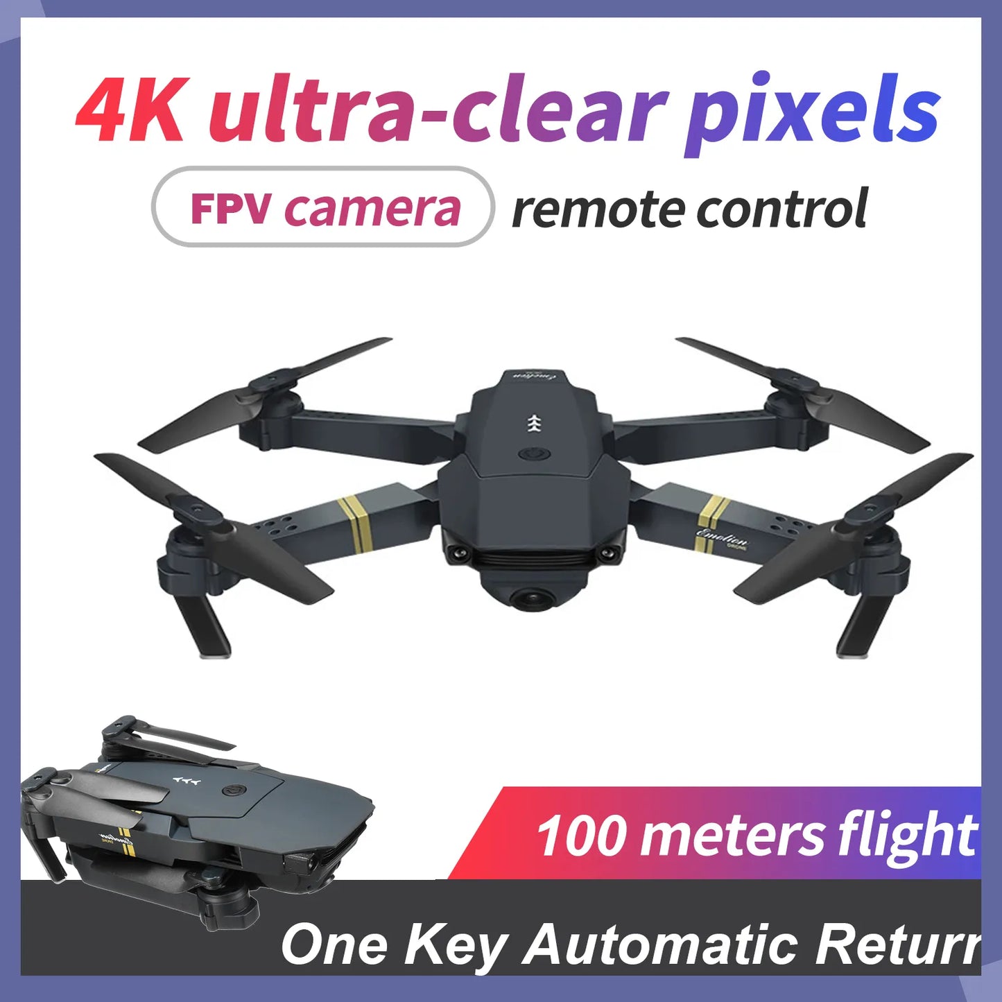 Drone WiFi HCTN Foldable Drone with Storage Bag
