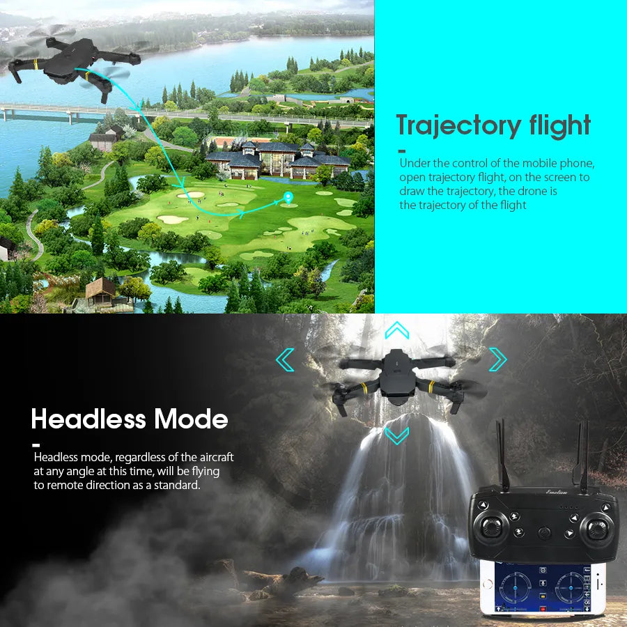 Drone WiFi HCTN Foldable Drone with Storage Bag