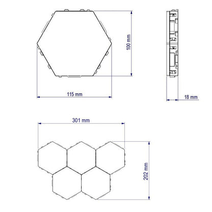 Hexagones Modulaires Lampe