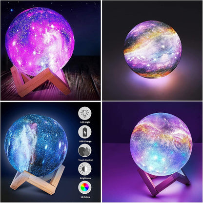 3D Moonlight lamp moon lamp 16 changeable colors Night Light