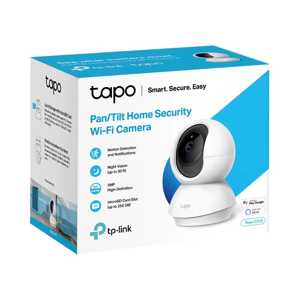 TP-Link, Tapo C210 Camera 2K UHD Night Vision 256GB Micro SD Supported Wifi Camera for Home Security