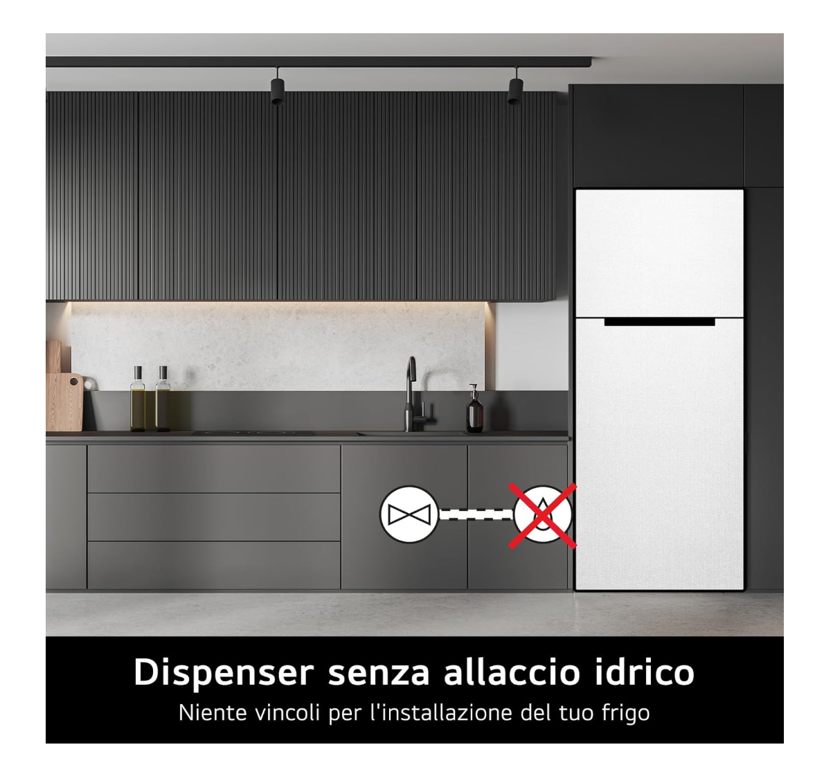 LG GTF916PZPED Refrigerator,double porte, Classe E, 592l, Connectivité Wi-fi avec App Thinq,