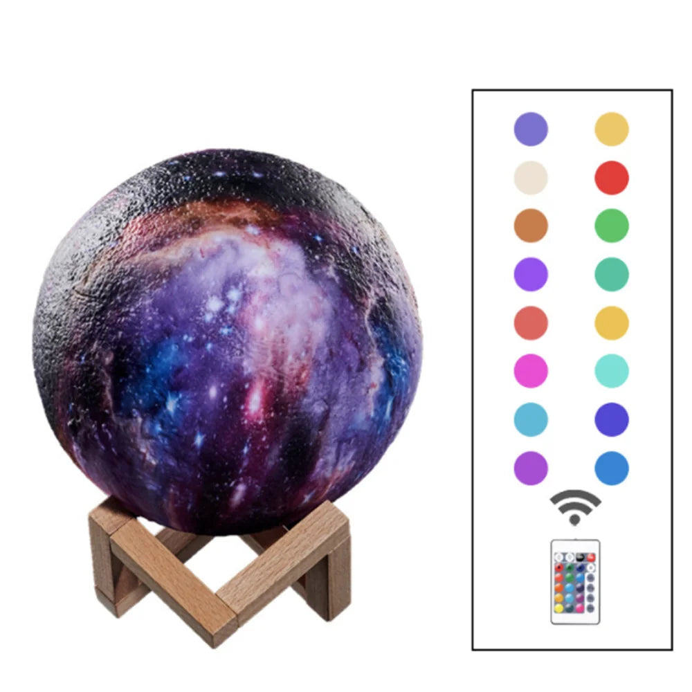 3D Moonlight lamp moon lamp 16 changeable colors Night Light