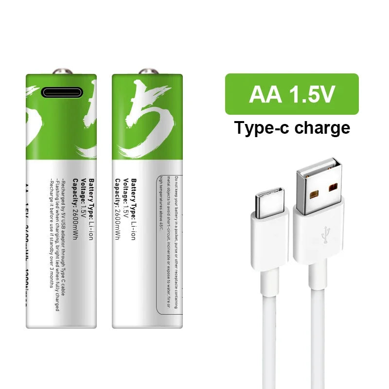 High capacity AA Battery USB