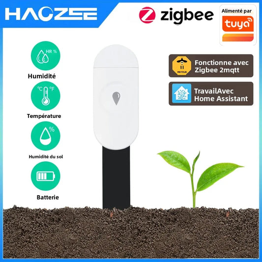 Tuya Zigbee Temperature Humidity Moisture Detector Smart Soil Tester Moisture Sensor Real Time Monitor Support Home Assistant Z2