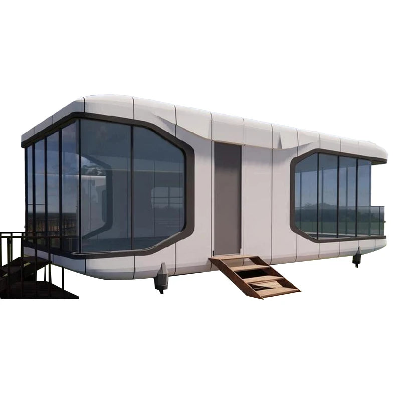 House Prefab Luxury Aluminum Residential Modern Capsule Tiny House With Kitchen