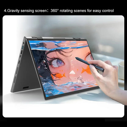 Spectre x360 2-in-1 Laptop 14 Screen Laptop 14+14 Inch 2K Touch Screen Notebook Intel N95 CPU 360 Degree Flip Metal Case 2 in 1 Laptop Computer