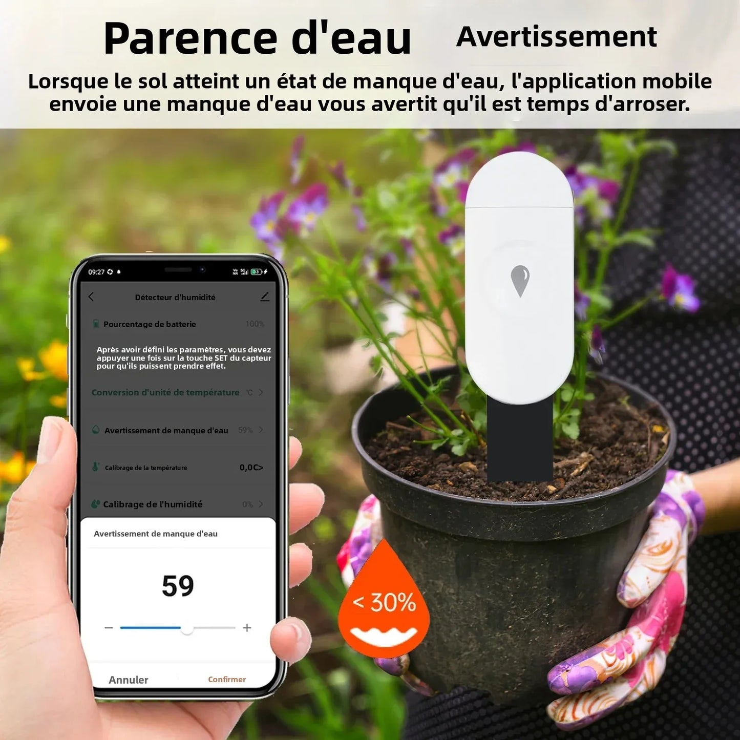 Tuya Zigbee Temperature Humidity Moisture Detector Smart Soil Tester Moisture Sensor Real Time Monitor Support Home Assistant Z2