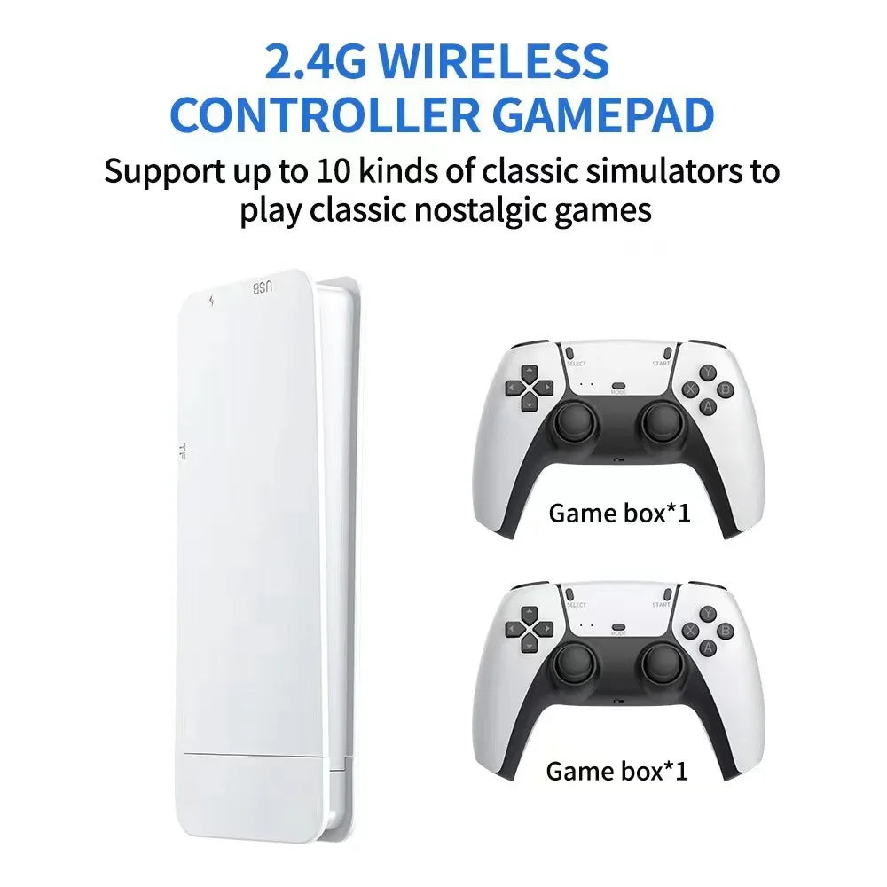 Game Stick Mini TV Handheld Game Console Wireless Gamepads Video Game 64G 20000+ Retro Game HD Output Two-player for PS1 Etc