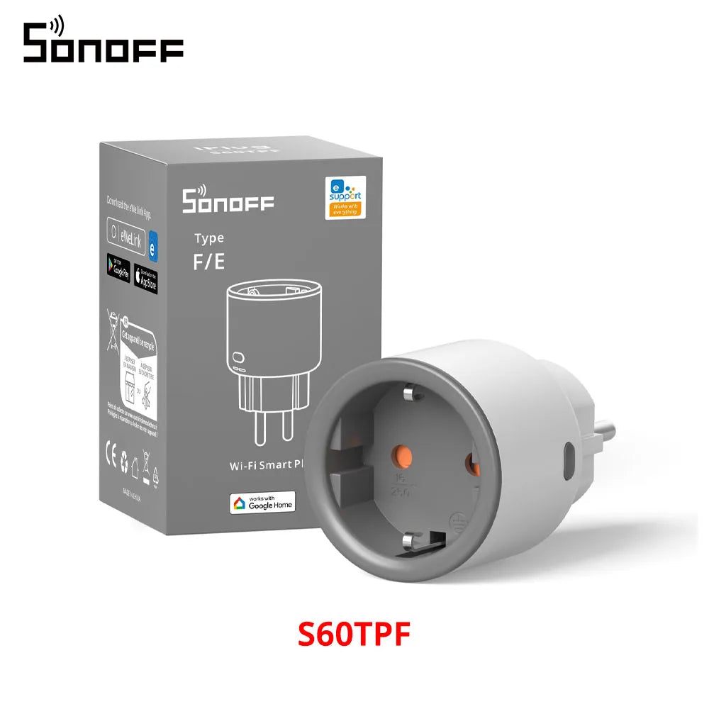 Smart Plug S60 EU/UK WiFi  Smart Socket Overload Protection Timer for Alexa Google Home Alice