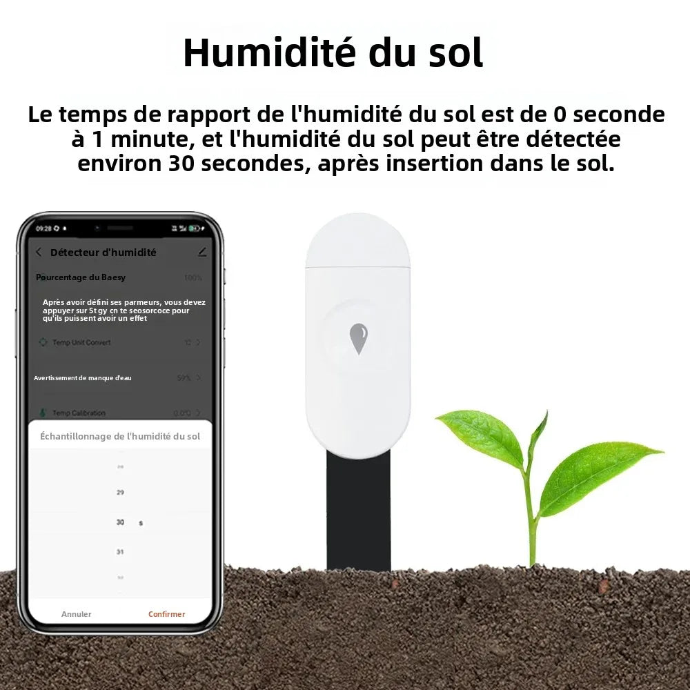 Tuya Zigbee Temperature Humidity Moisture Detector Smart Soil Tester Moisture Sensor Real Time Monitor Support Home Assistant Z2
