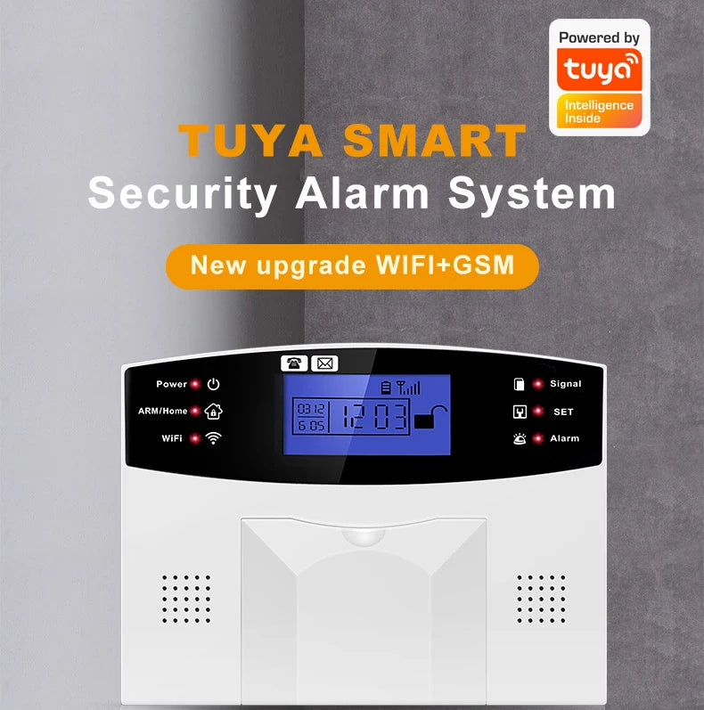WIFI GSM Home Security Alarm System With Wireless Wired Motion Sensor Detector Burglar Alarm For Tuya APP Garden Home Alarm